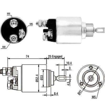 MEAT & DORIA solenoidinis jungiklis, starteris 46129